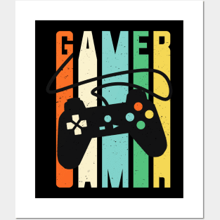 Gamer Console Controller Retro Gaming Posters and Art